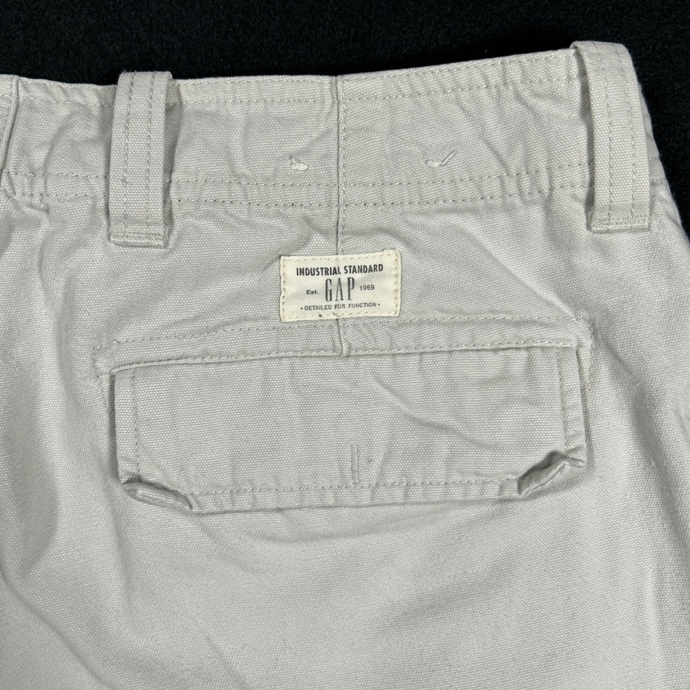 Vintage Gap‎ Standard Cargo Pants Mens 33x30 Khaki Cotton Loose Utility Baggy - Picture 5 of 11